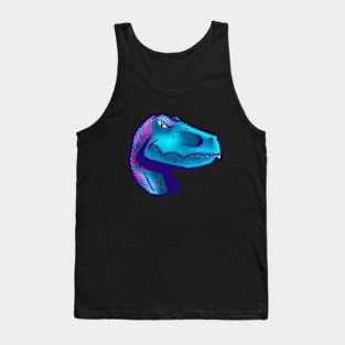 Dinosaur Blue Neon Tank Top